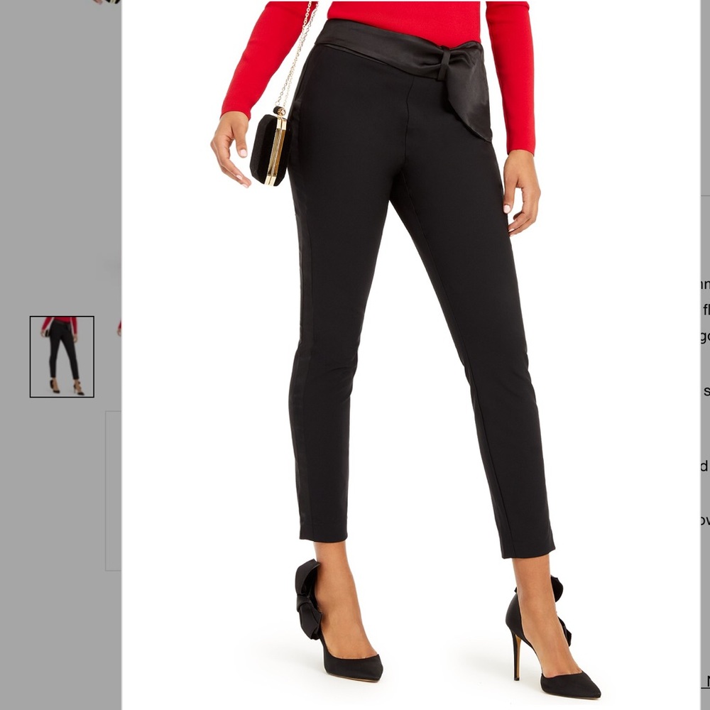 INC Vday tapered leg tuxedo pants
